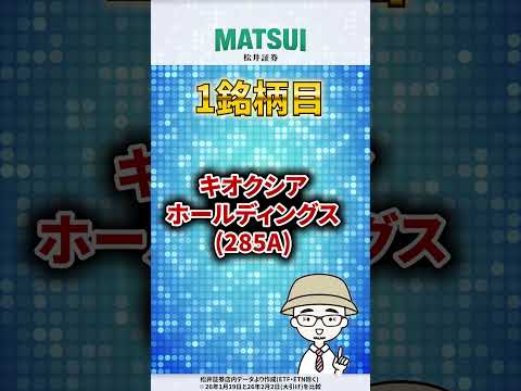 【2/6】値上がり期待ランキング 信用売残増加編 キオクシアHD、商船三井 など【松井証券】 日本株  投資  松井証… サムネイル