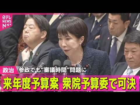 【政治】来年度予算案が衆院予算委で可決　参院でも“審議時間”問題に ── 政治ニュースまとめ （日テレNEWS LIV… サムネイル