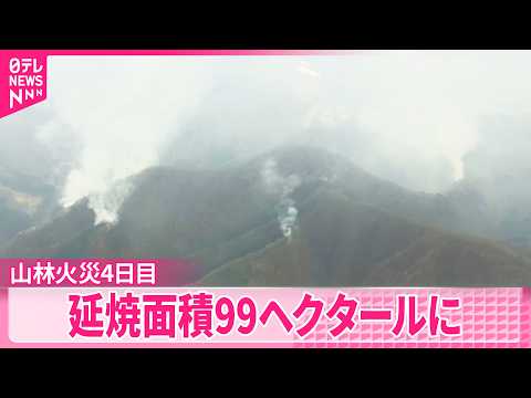 【山林火災4日目】群馬・上野村  鎮火のめどたたず  延焼面積99ヘクタールに サムネイル