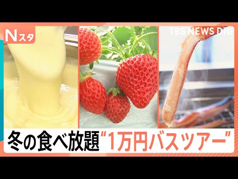 食べ放題＆詰め放題満載！超お得！！女性の参加率が高い日帰りバスツアーを調査【それスタ】｜TBS NEWS DIG サムネイル