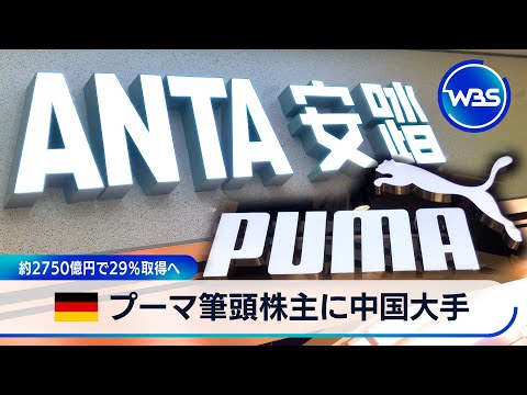 独プーマ筆頭株主に中国大手 約2750億円で29％取得へ【WBS】 サムネイル