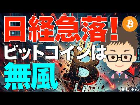 日経平均急落！それでもビットコイン（BTC）は無傷？なぜ？ サムネイル