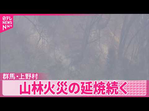 【群馬・上野村】山林火災の延焼続く　9世帯に予防的措置として避難指示 サムネイル