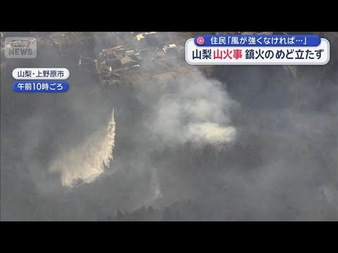 山梨・山火事 鎮火のめど立たず　住民「風が強くなければ…」【スーパーJチャンネル】(2026年1月10日) サムネイル