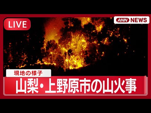 【ライブ】山梨・上野原市の山火事  現在の様子  8日の消火活動は日没で打ち切り【LIVE】(2026年1月8日) A… サムネイル