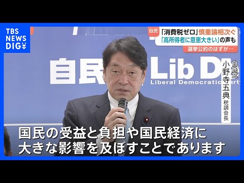 消費減税めぐる自民党の会合で慎重論相次ぐ「国民経済に大きな影響」 給付付き税額控除は給付に一本化する意見も　国民会議の… サムネイル