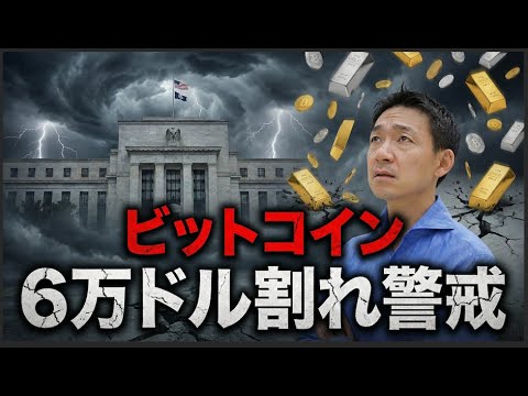 ビットコインは6万ドル割れ警戒？金・銀の下落は止まらない。 サムネイル