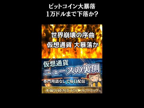 【※閲覧注意※】仮想通貨、歴史的大暴落の予言。今すぐ逃げないと資産が溶ける？【最高値から92%の下落】 サムネイル