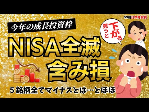 【NISA成長投資枠】日本株に全力投資した結果！今年のNISA全滅…｜買った理由＆含み損率紹介！株主優待あり！ サムネイル